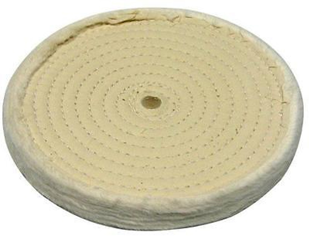 Zephyr 8" Cotton Muslin Polishing Wheel 60 Ply 3/8" Stitching