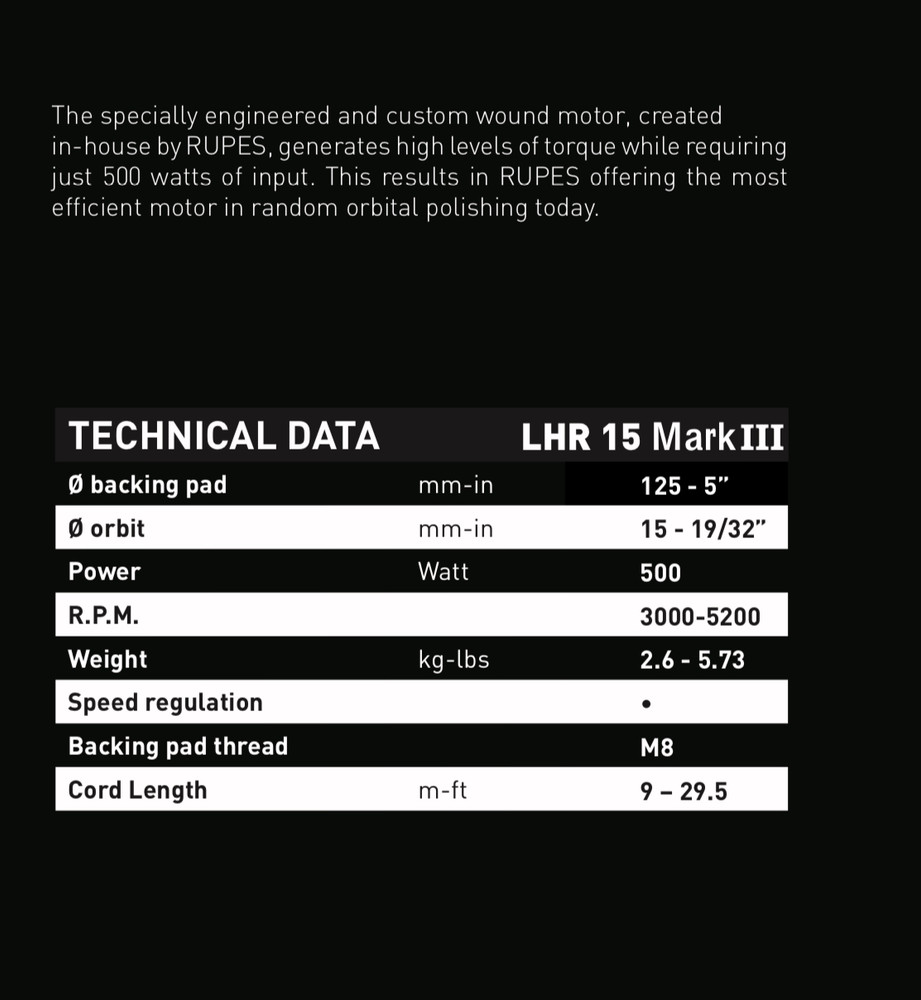 BigFoot LHR15 Mark III Random Orbital, Tool Only