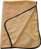 Gold / Black Large Microfiber Towel Plush 360 GSM 25" X 36"