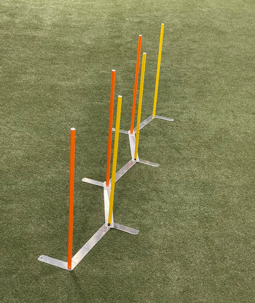 Clip and Go Agility 3-in-1 Weave Pole Bases Set of