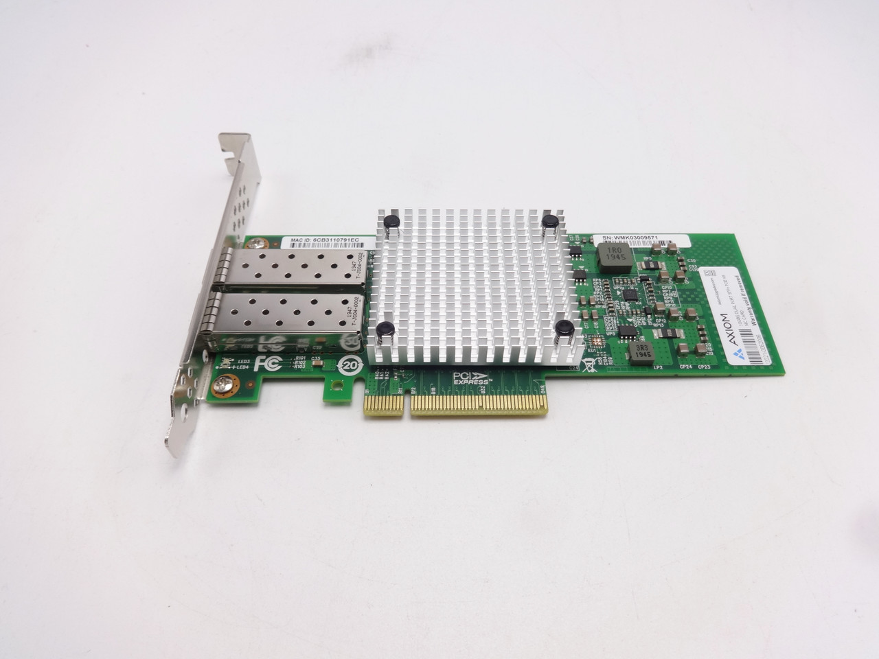 Axiom 10GB Dual Port SFP+ PCIE x8 NIC Card ***Missing Part Number***