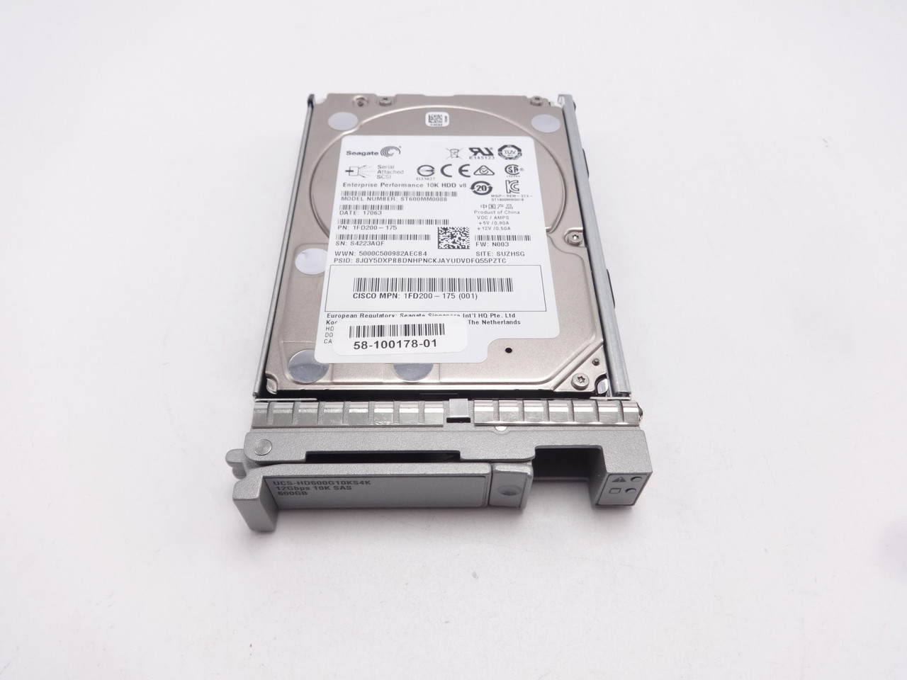 Cisco UCS-HD600G10KS4K 600GB 12G 10K 2.5" SAS HARD DRIVE