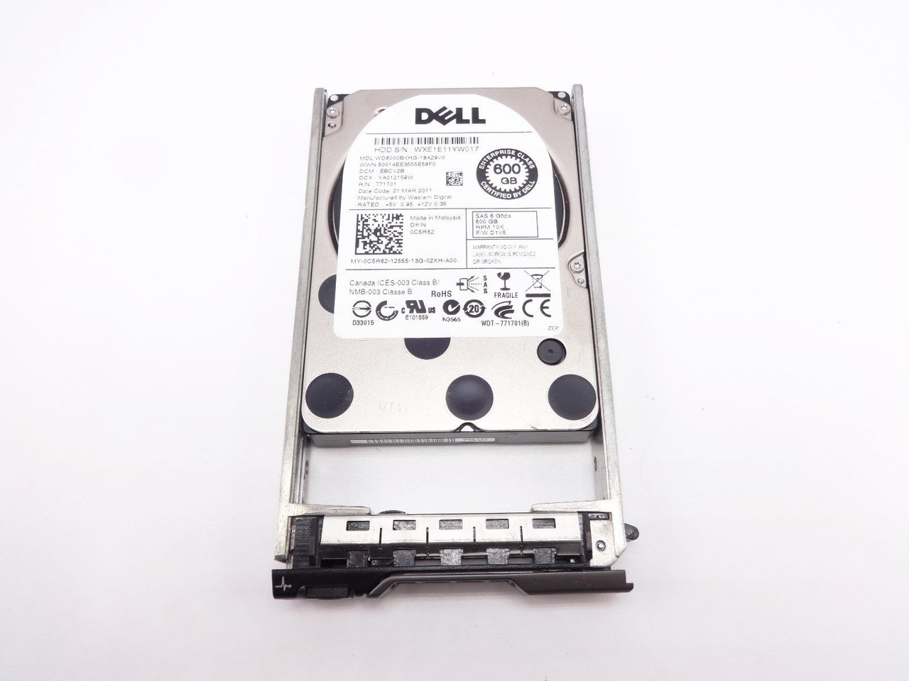 DELL C5R62 600GB 10K SAS 2.5" 6GBPS hard drive WD6000BKHG