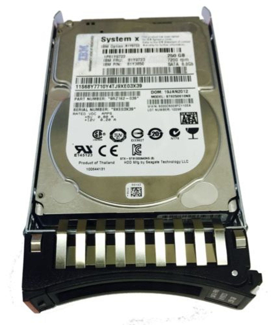 IBM 81Y9723 250GB 7200RPM 6GBPs NL 2.5" SFF SATA HARD DRIVE 81Y9722