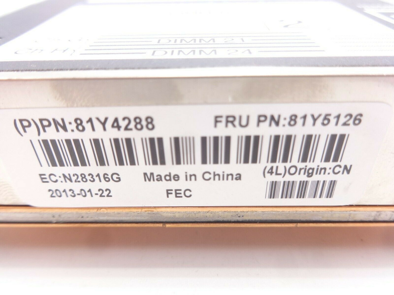 IBM 81Y5126 X240 Front CPU Heatsink