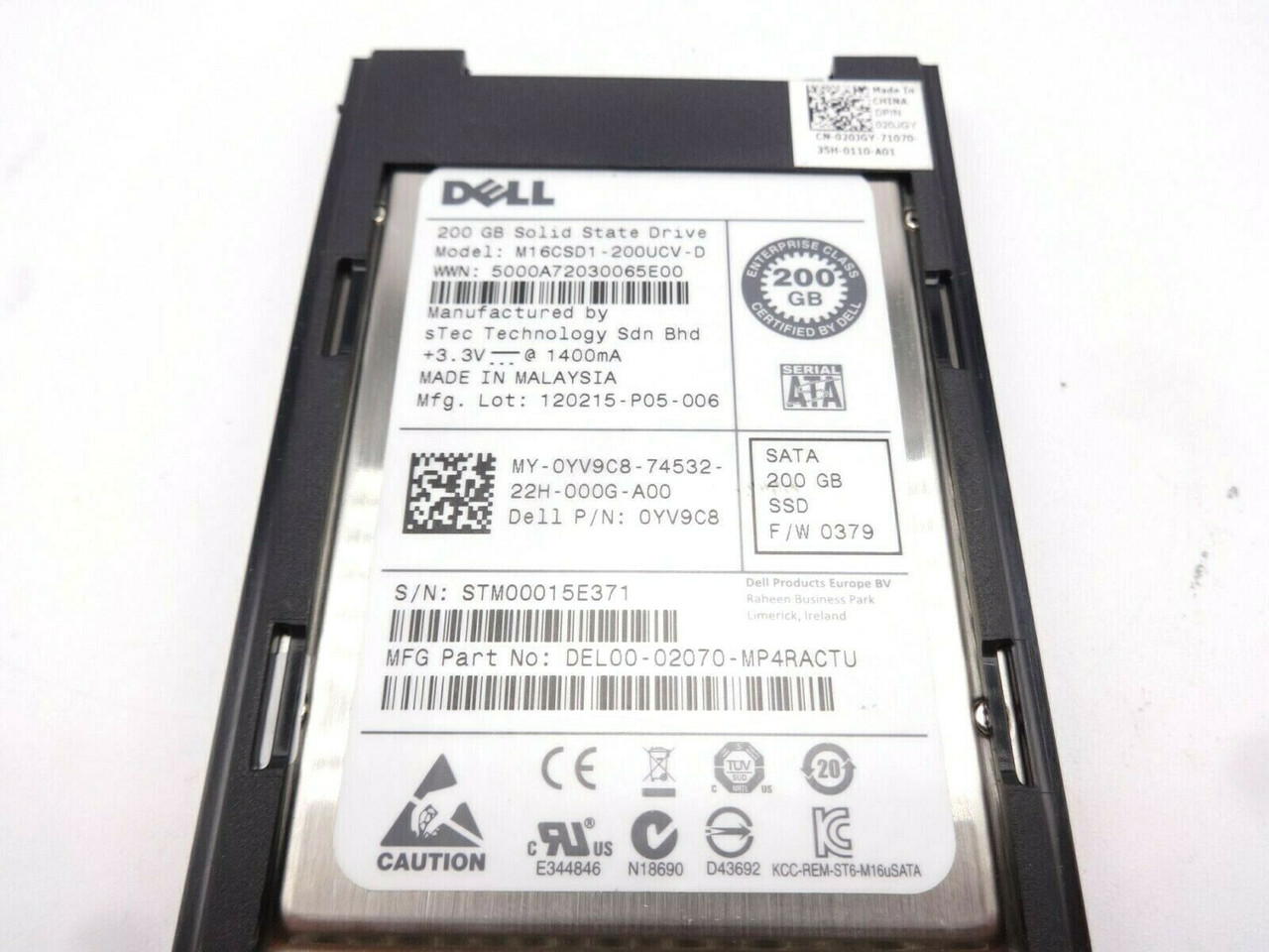 Dell YV9C8 200GB uSATA MLC SSD Solid State Hard Drive