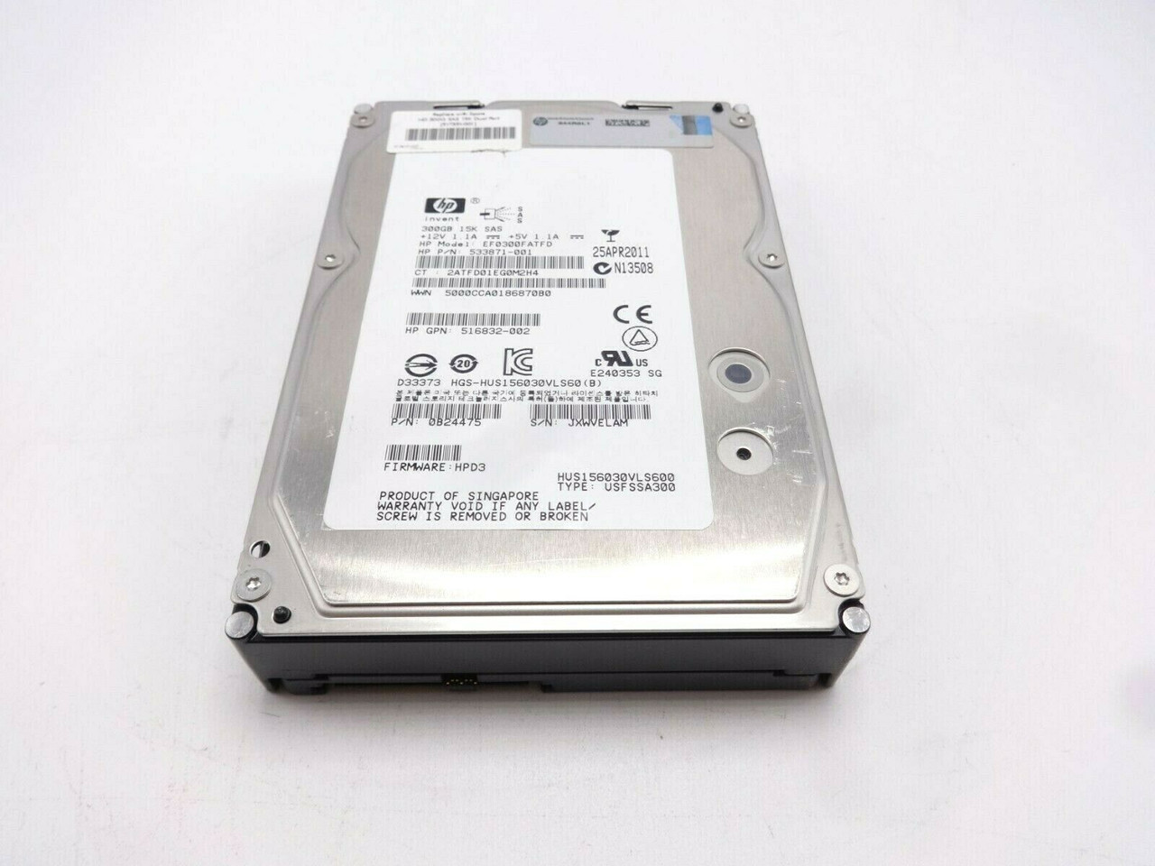 HP 517351-001 300GB 15K 3.5" Large Form Factor Hard Drive LFF No Tray 516824-B21