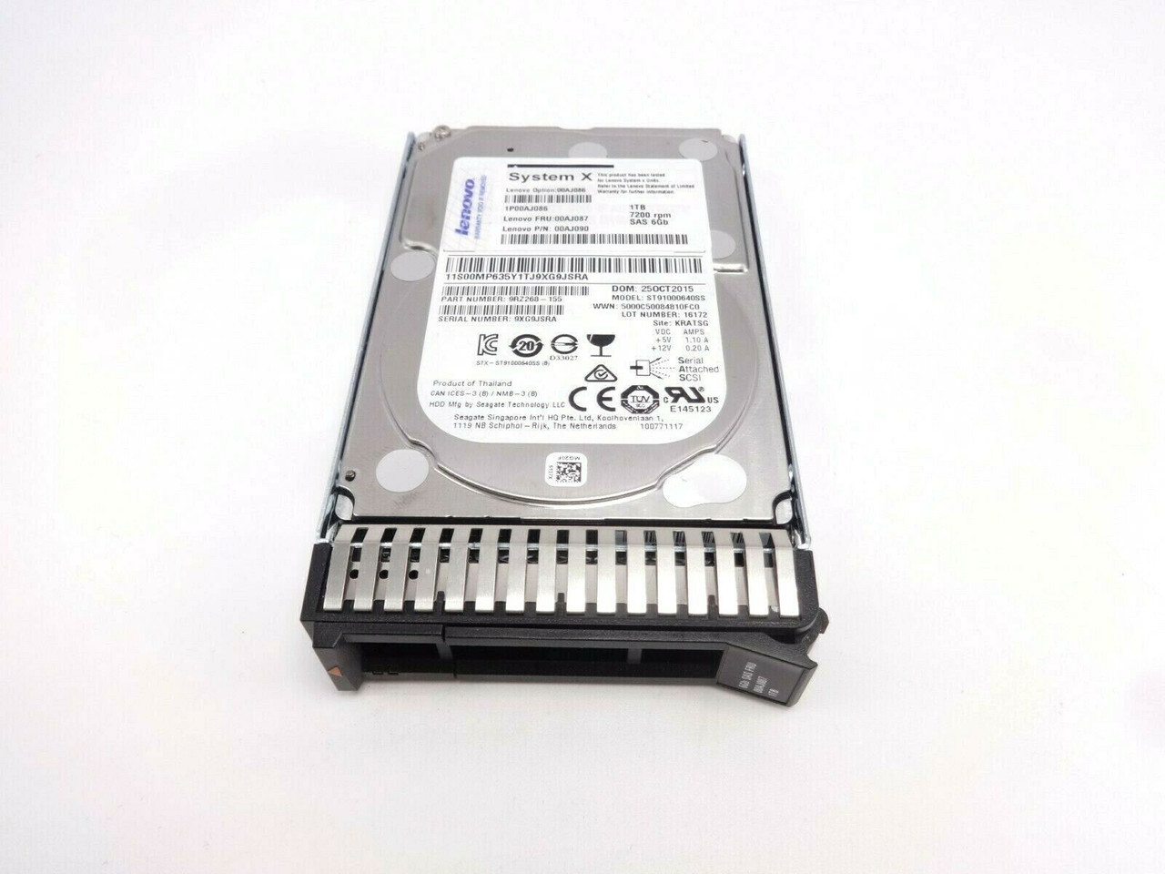 IBM 00AJ087 1TB 7.2K 6Gbps 2.5" SAS Small Form Factor Hard Drive with Tray