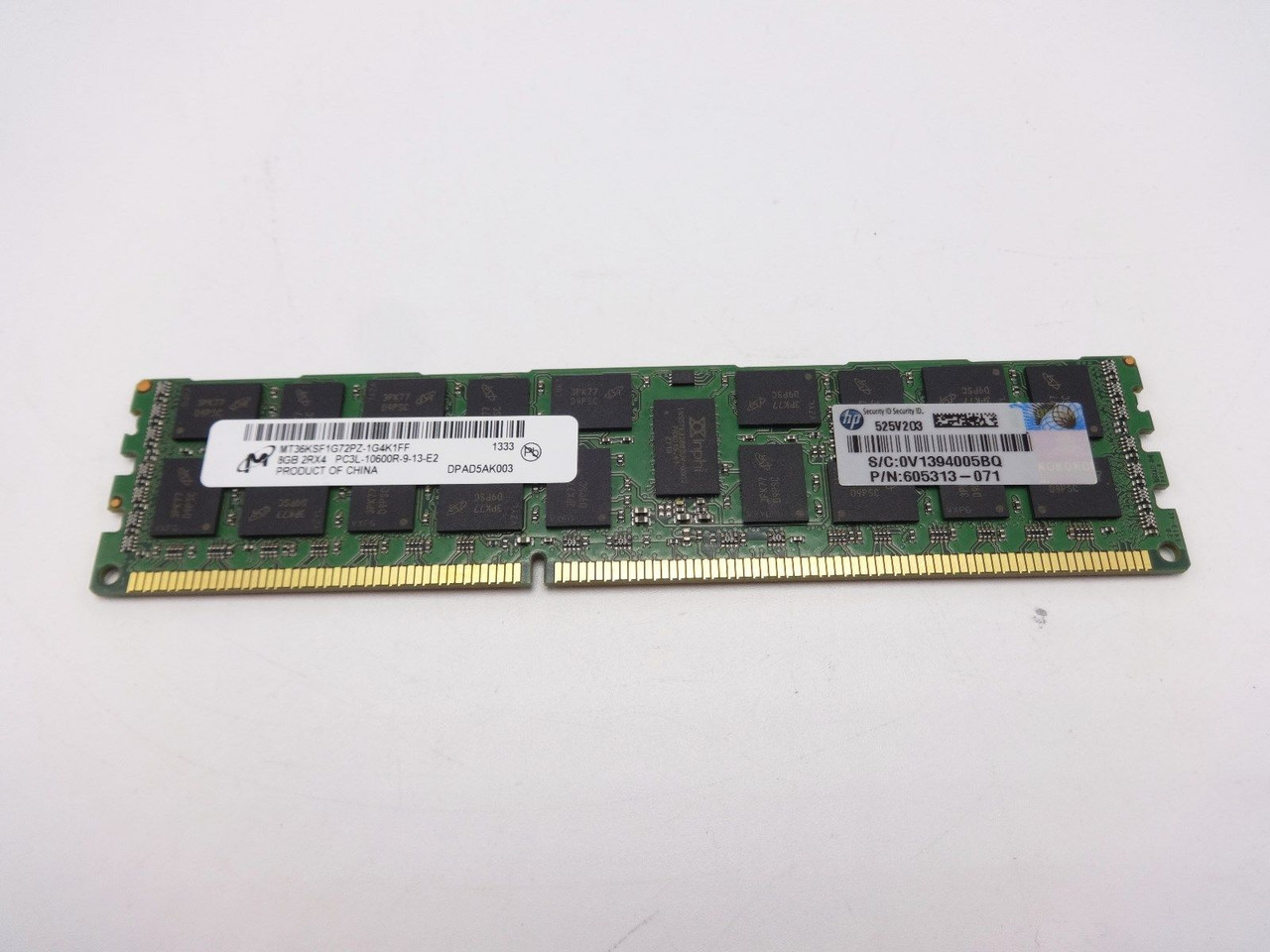 HP 8GB 2Rx4 PC3L 10600R memory dimm Proliant DL160 DL360 DL380 BL460C G7 G8