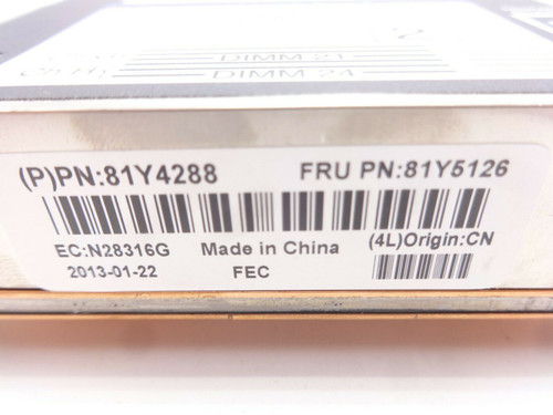 IBM 81Y5126 X240 Front CPU Heatsink
