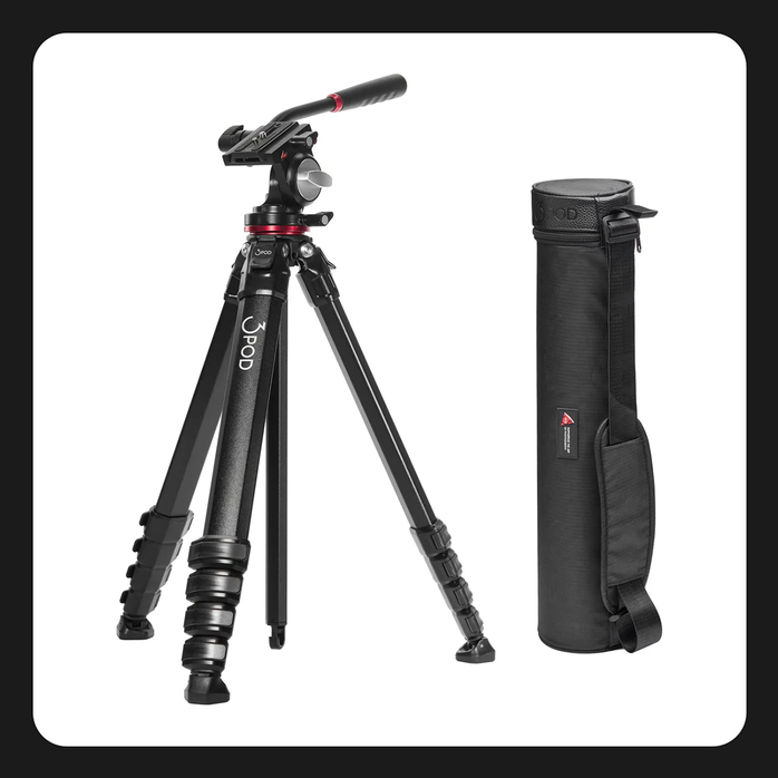 Tripode 3Pod Wander 4-Section con cabeza Q2 fluida Tripode 3Pod Wander 4-Section con cabeza Q2 fluida