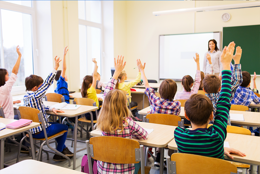 classroom of kids