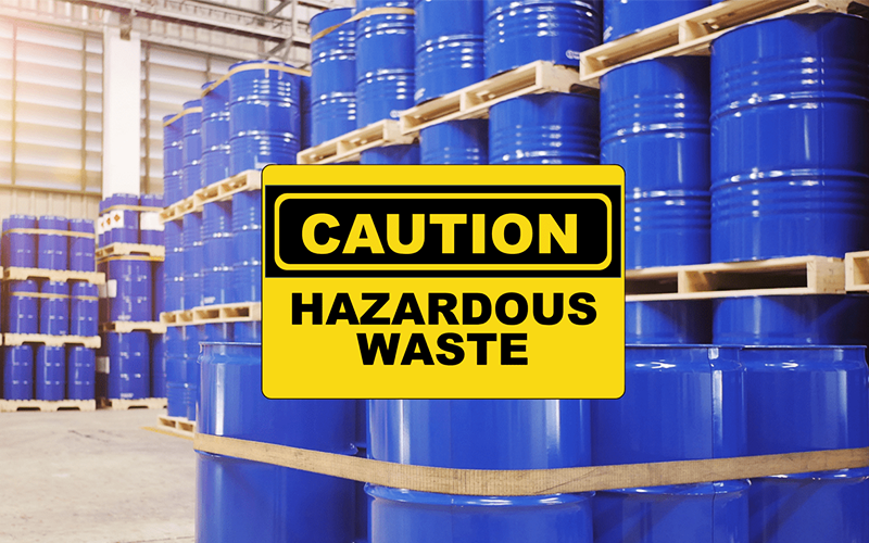 stored hazardous waste
