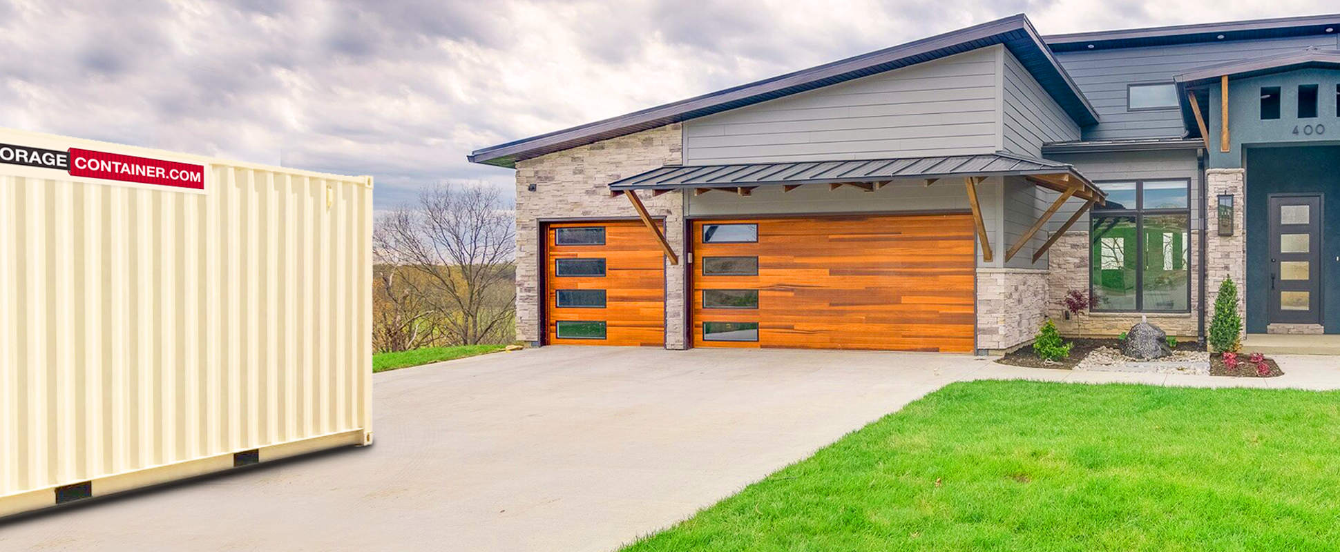 Shipping Container Garage Conversion