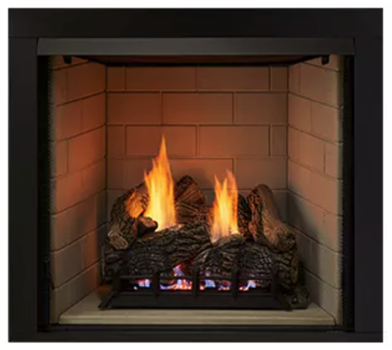 Monessen 42 Lo-Rider Clean Face Firebox, Gray Herringbone Panels -  FireWerks