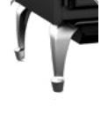 Empire Stove Leg Kit w/ Ash Pan, Queen Anne Nickel