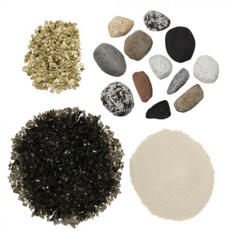 Napoleon Shore Fire Kit, Rocks, Sand Vermiculite & Glass, Small