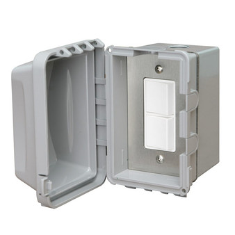 Infratech #14-4320 Single Duplex Switch with Weatherproof Box for Surface Mount Installation - 14-4320