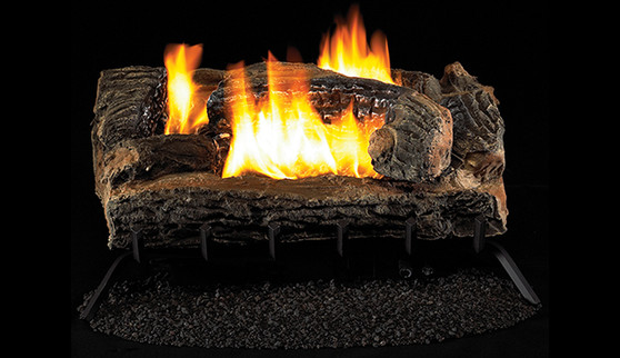 Superior Double-Flame 27" Mulit-Sided Vent Free Log Set