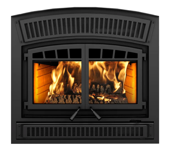 Ventis HE350 Wood Fireplace with Blower, Black