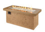 Outdoor Great Room Brown Key Largo Linear Gas Fire Pit Table