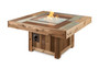 Outdoor Great Room Vintage Square Gas Fire Pit Table