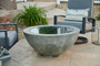 Outdoor GreatRoom Cove 42" Round Gas Fire Pit Bowl, Natural Grey