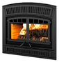 Ventis HE350 Wood Fireplace with Blower, Black