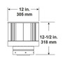 HHT SLP High Wind Vertical Termination Cap w/ Storm Collar - SLP-TVHW