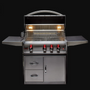 Blaze Pro 34" 3 Burner Built-In Gas Grill w/ Rear Infrared Burner, Propane - BLZ-3PRO-LP