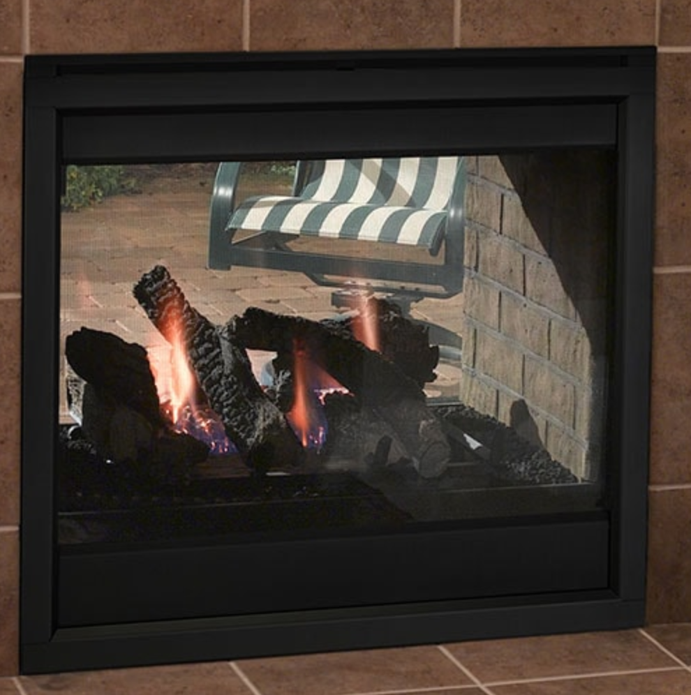 Stellar Transcend Indoor-Outdoor Double Sided Gas Fireplace