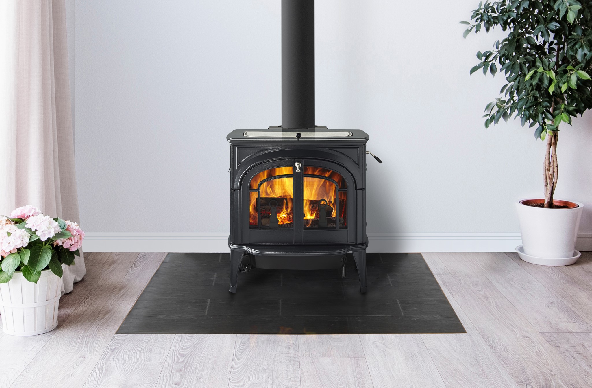 Vermont Casting Dauntless FlexBurn Wood Stove, Twilight Porcelain