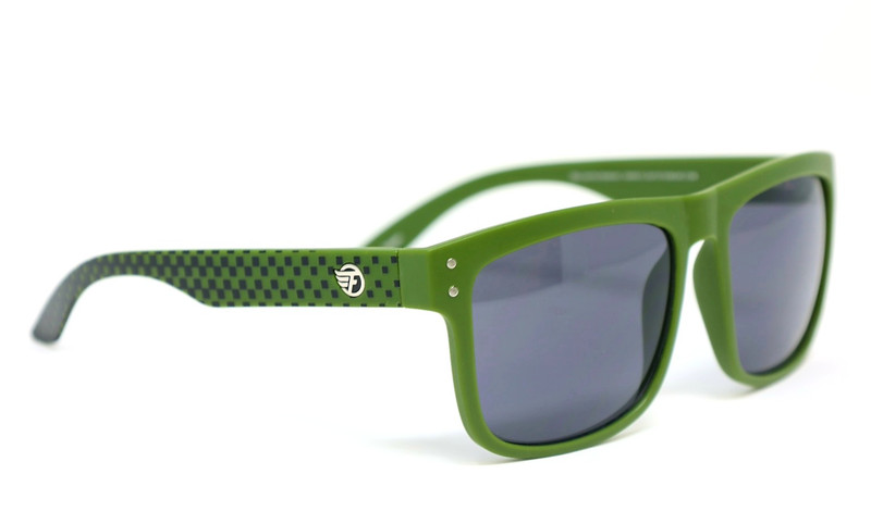 Flight Eyewear Benny V2 Sunglasses- OD Green Checkers