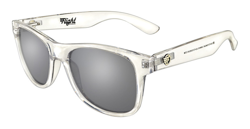 Flight Eyewear Elwood Sunglasses- Clear Frames/ Black Lenses