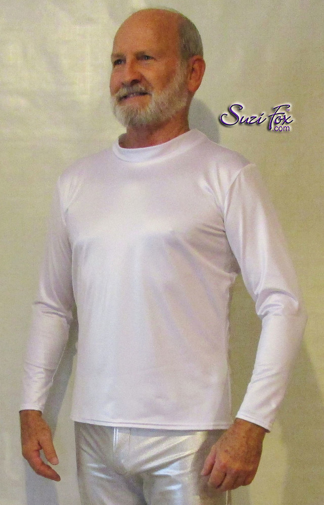 white spandex long sleeve shirt