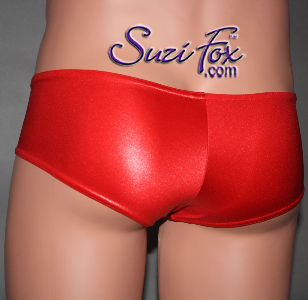 mens red metallic lame spandex thong w seam/pouch front custom any size  FreeShip