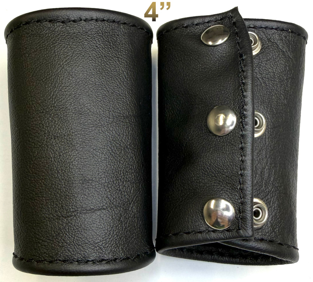 Black - 4 inch (10.16 cm) length
100% leather Gauntlet (Arm Guard).
(price is for 1)
Worn on the wrist.
