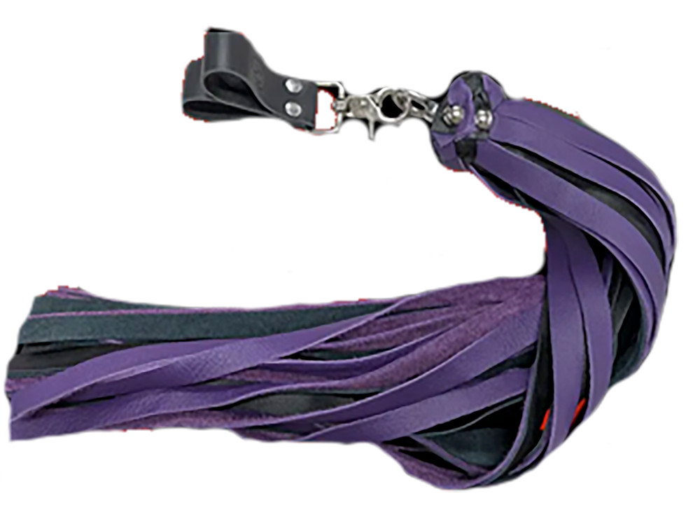 Finger Loop Flogger Purple-Black