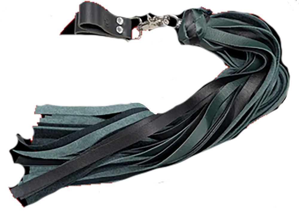 Finger Loop Flogger Green-Black