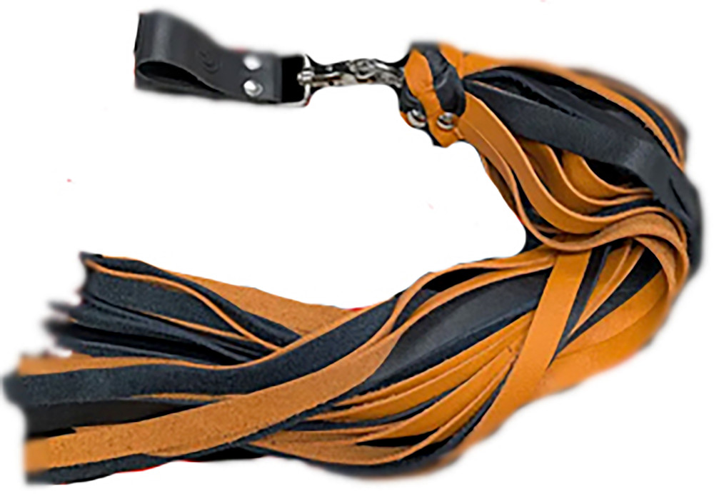 Finger Loop Flogger Orange-Black