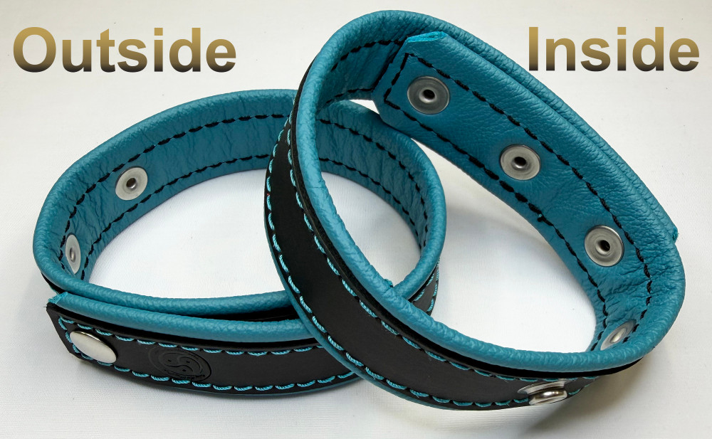 Adjustable Arm Band - Black on Turquoise