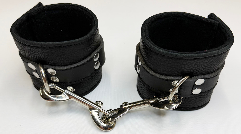 Black on black cuffs, linked.