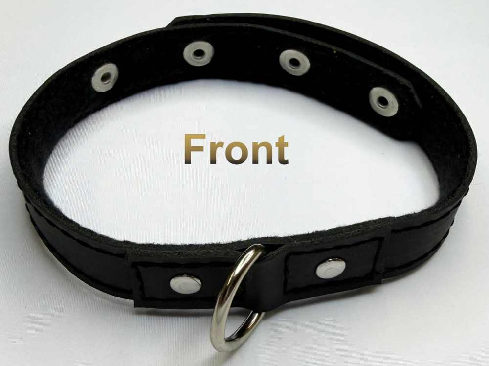 D-Ring collar, 100% fleece lined leather, adjustable.
Available in the following colors:
• Black
• Red
• White
• Dark Gray
• Green
• Orange
• Purple
• Turquoise
• Yellow