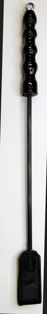Leather Riding Crop with ridged handle