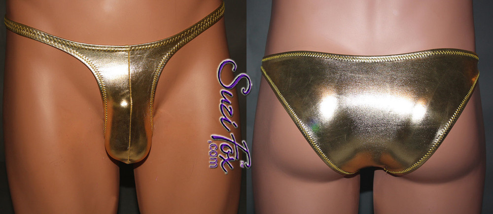 Well Endowed Mens Contoured Pouch Front, Wide Strap Bikini or