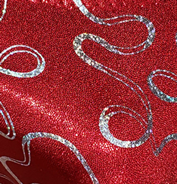 Red metallic mystique with silver swirls #3309-3302
4-way stretch, glitters in every direction in the light!