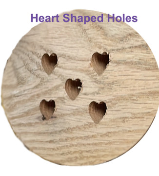 Optional add round heart shape holes!