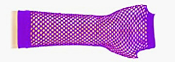 Purple Fishnet Long Gloves for Festivals, Raves, EDC gear 