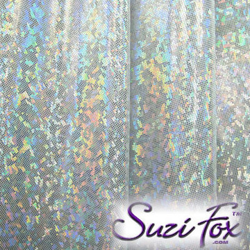 Silver shattered glass spandex #5702