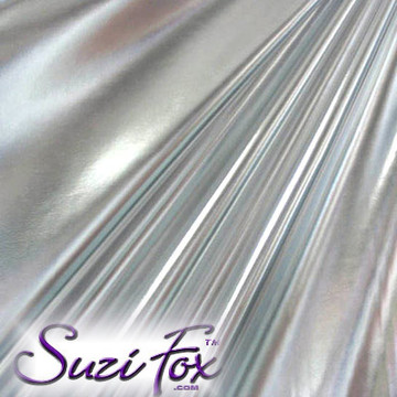 Silver metallic foil coated spandex #3002